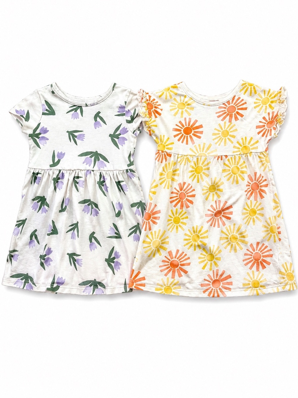 Girls 4T Summer Dress Bundle Old Navy Sunshine & Cat & Jack Tulip Floral Cotton